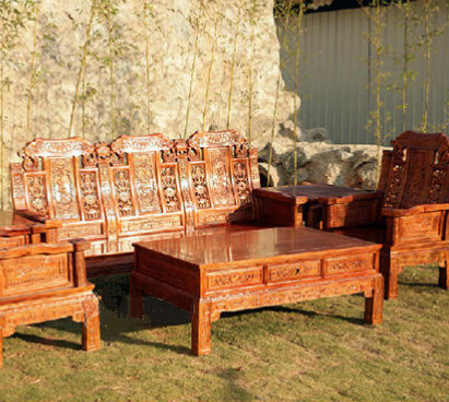 “冈州红木沙发福禄寿沙发六件套”一套红木沙发价格