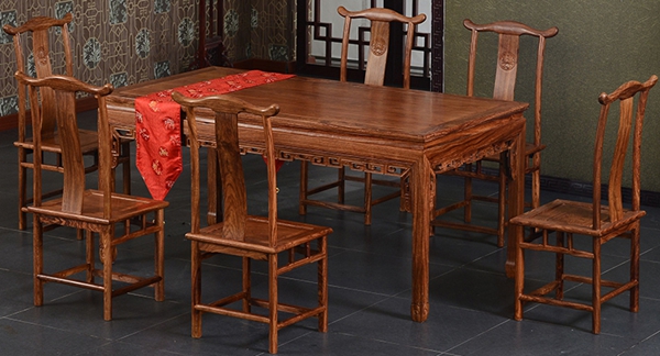 “古味居红木明式餐桌椅”红木家具及价格